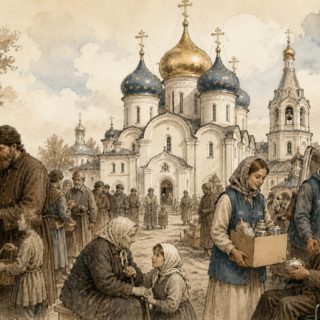 Скетч: традиции христианской благотворительности и современная помощь у православного храма