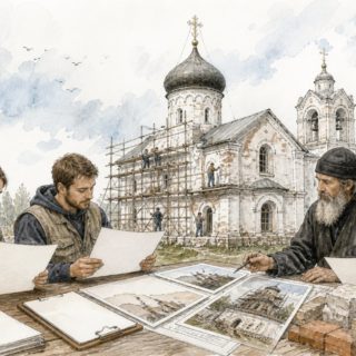 Скетч: прозрачная отчетность фонда по восстановлению православного храма