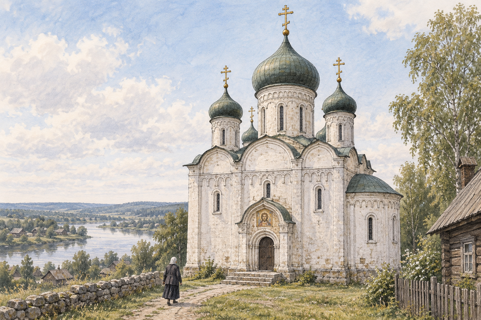 Устройство православного храма снаружи: как различать его части. Тематическая иллюстрация 1.