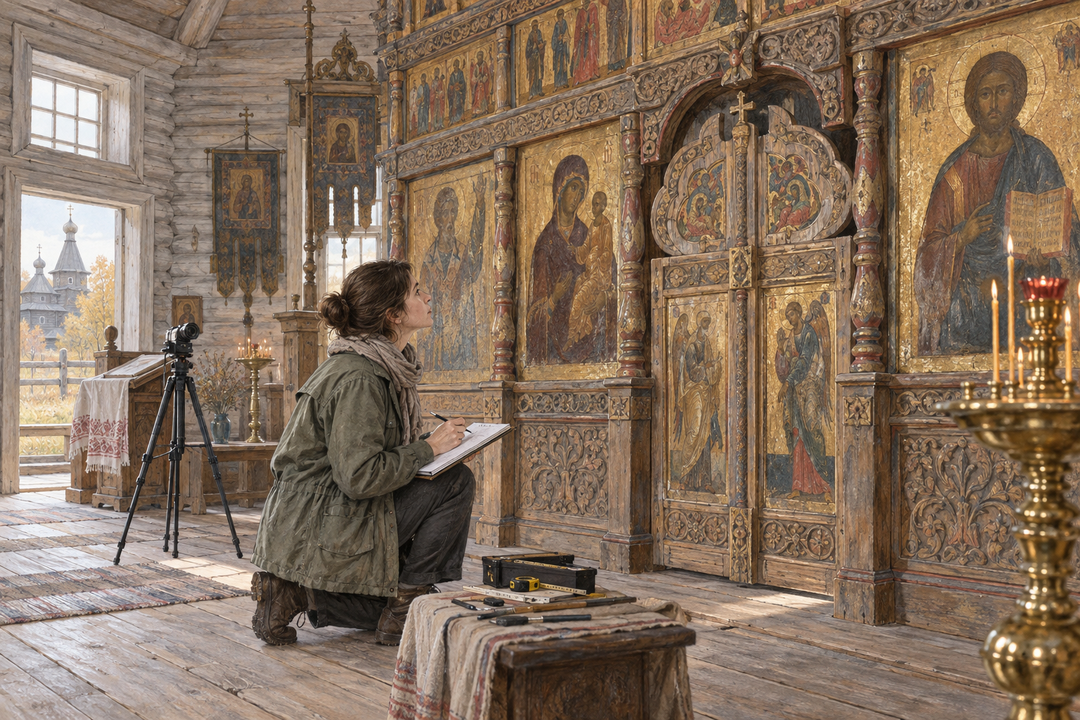 Что такое иконостас: врата, ряды икон и их расположение. Тематическая иллюстрация 2.